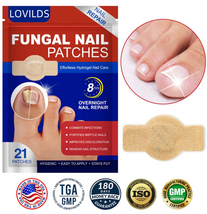 ✅Toenail Fungus Treatment Extra Strength - 21 Nighttime Hydrogel Patches for Overnight Toenail Repair🏥