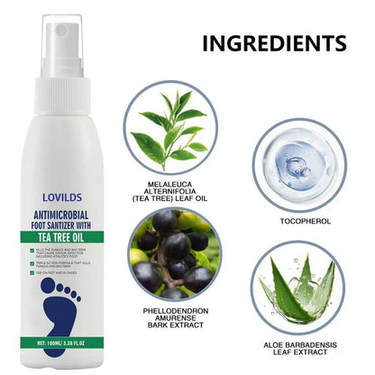 New User Offer🔥Tea Tree Oil Foot Care Spray – Premium Foot &amp; Nail Moisturizer, Odor Eliminator, and Crack Relief Solution