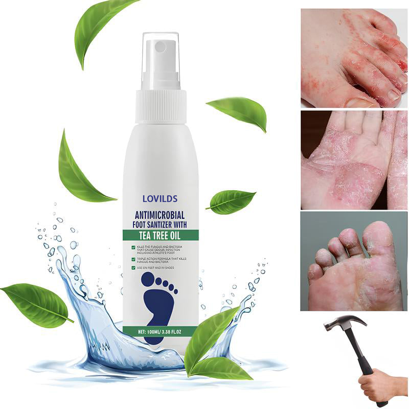 New User Offer🔥Tea Tree Oil Foot Care Spray – Premium Foot &amp; Nail Moisturizer, Odor Eliminator, and Crack Relief Solution