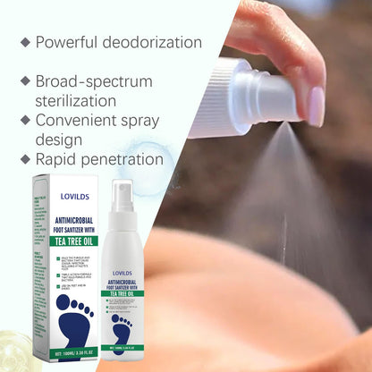 New User Offer🔥Tea Tree Oil Foot Care Spray – Premium Foot &amp; Nail Moisturizer, Odor Eliminator, and Crack Relief Solution