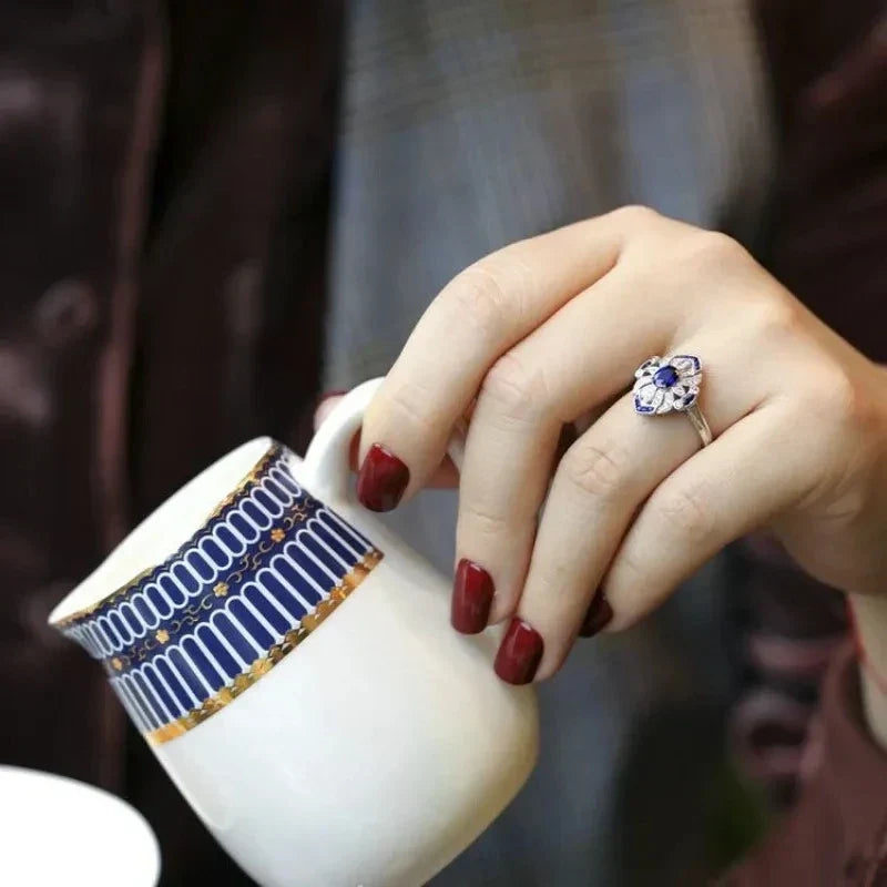 💍Magnetology Light  Blue Sapphire Ring💖LAST DAY SALE - 80% OFF