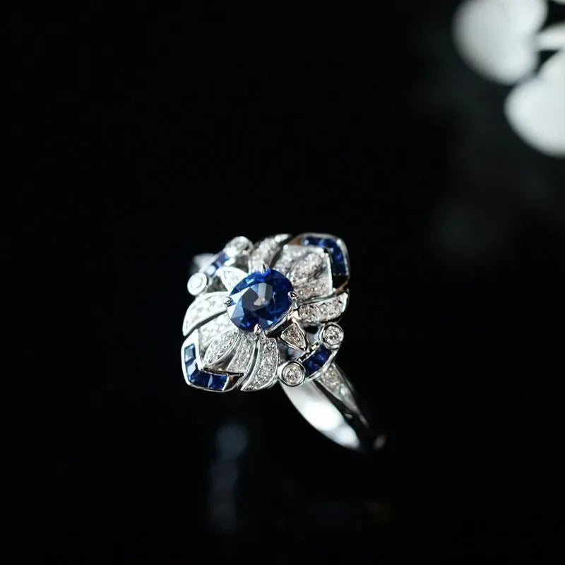 💍Magnetology Light  Blue Sapphire Ring💖LAST DAY SALE - 80% OFF