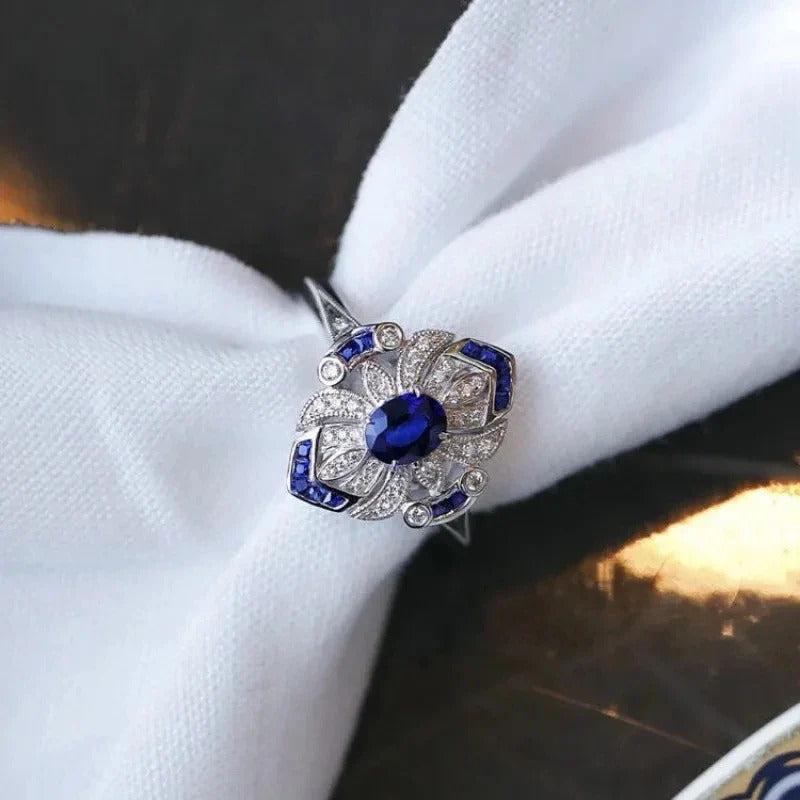 💍Magnetology Light  Blue Sapphire Ring💖LAST DAY SALE - 80% OFF