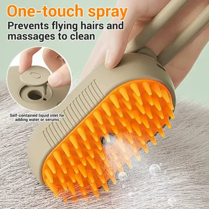 3-in-1 Pet Spray & Massage Brush with Essential oils FREE!